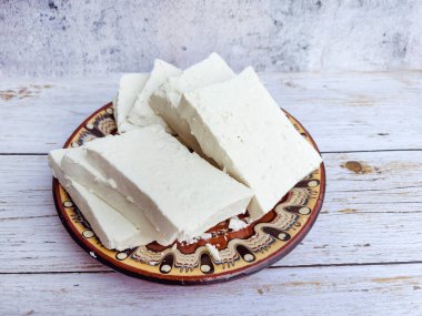 Geleneksel Bulgar Peynirli Phyllo Pastası Renkli Bulgar Tabağı