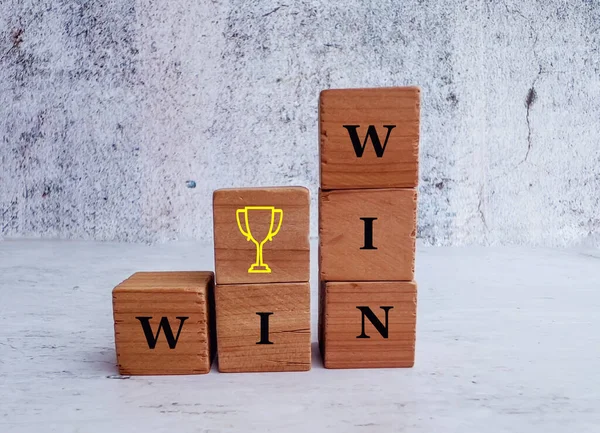 Win Win Situation Text Auf Holzwürfeln — Stockfoto