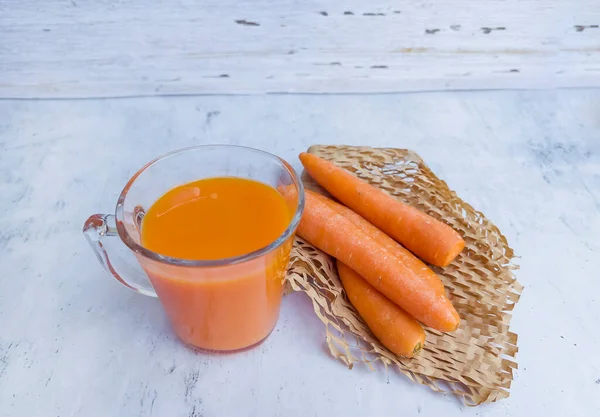 Orange Carrot Juice Fresh Carrots — ストック写真