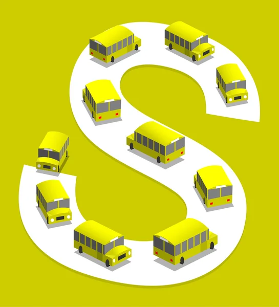 Schoolbus — Stockový vektor