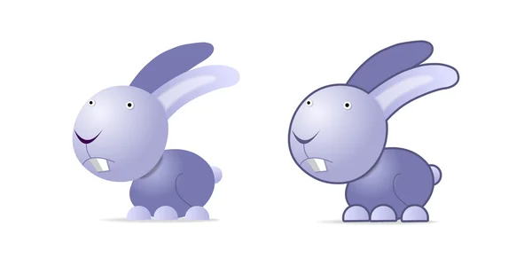 Violet rabbit — Stock Vector