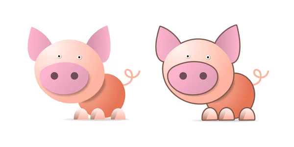 Deux cochons — Image vectorielle