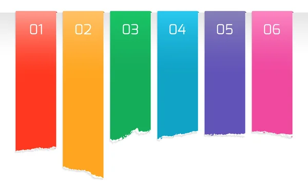 Rainbow färgetiketter — Stock vektor