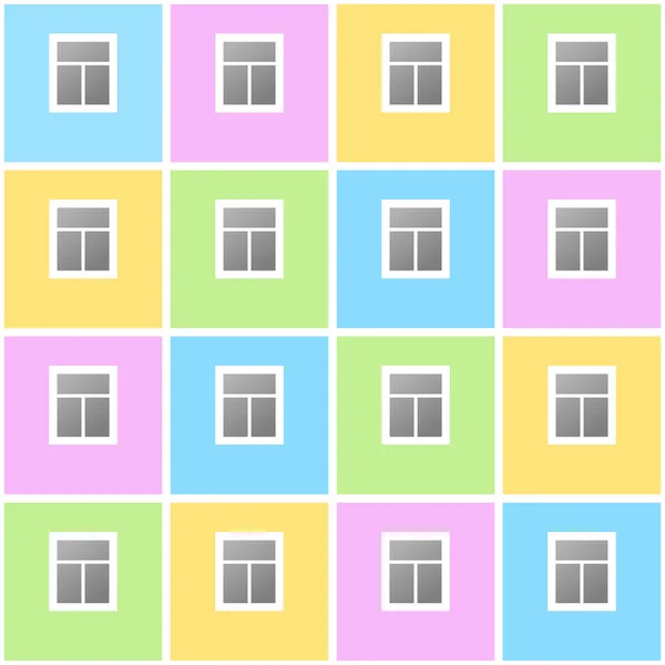 House with windows — Stock Vector