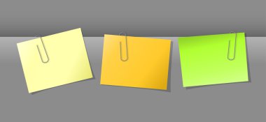 Papers conjunction with paper clips clipart