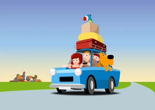Aile tatile arabayla gider.