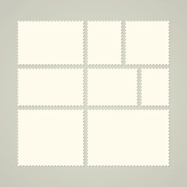 Série de timbres-poste vierges Vecteurs De Stock Libres De Droits
