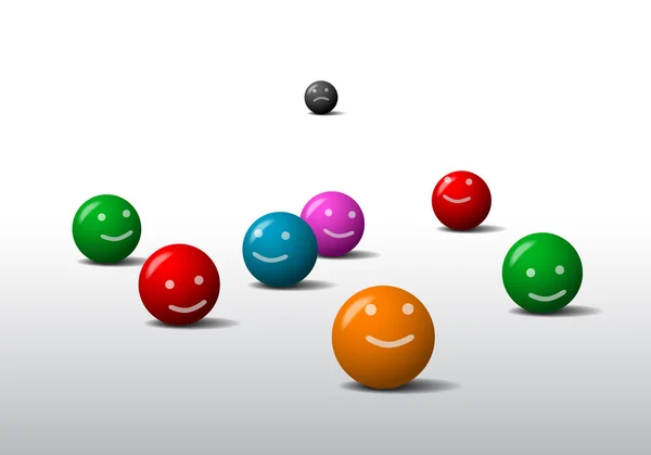 Ballen emoticons — Stockvector