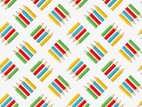 Okulun arka plan ile renkli kalemler