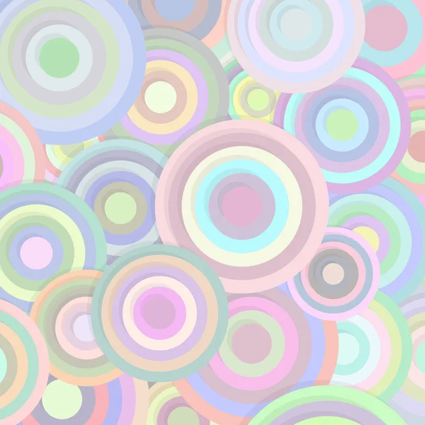 Cercles aux couleurs pastel — Image vectorielle