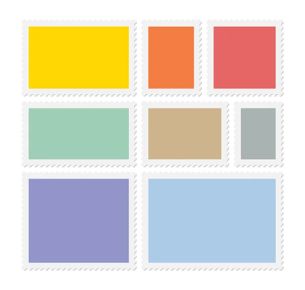 Набір барвистих поштових марок — стоковий вектор
