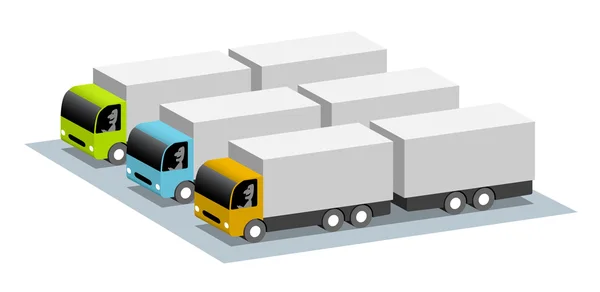 Parcheggio per camion — Vettoriale Stock
