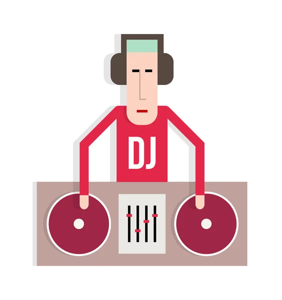DJ z gramofonów — Wektor stockowy