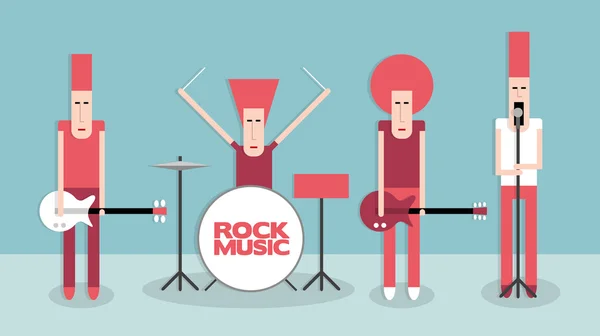 Rock band — Stock Vector