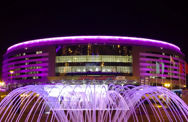 Minsk Arena la nuit, Biélorussie — Photo