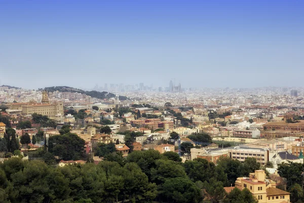 Панорамный вид на Барселону, Испанию — стоковое фото
