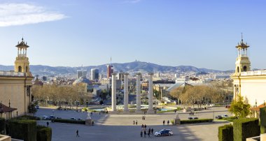 Barcelona 'nın panoramik görünümü