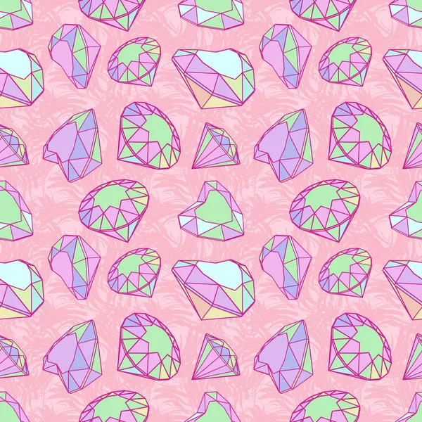 Couleur diamants motif sans couture — Image vectorielle