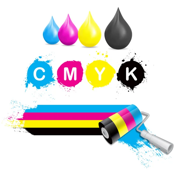 CMYK barevné sady — Stockový vektor