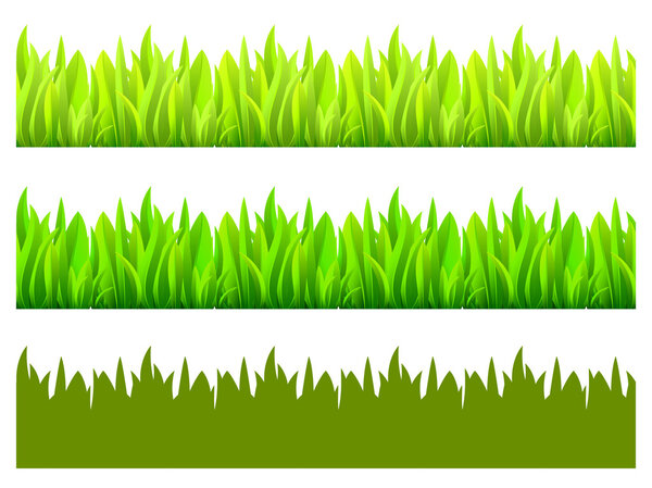 Отраженная векторная трава
