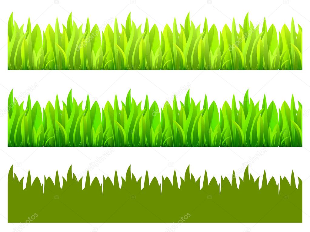 Reflected vector grass pattern