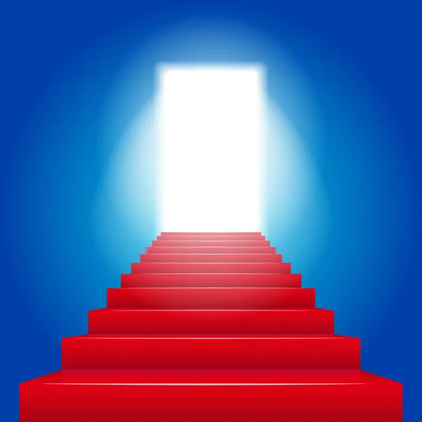 Red stairs background — Stock Vector