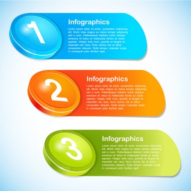 bir iki üç - ilerleme simgeler için üç adım