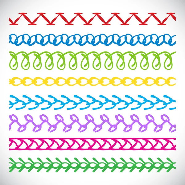 不同的形式和颜色缝针的集合 — 图库矢量图片
