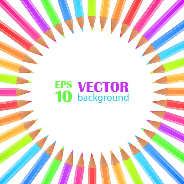 Rainbow pencils background — Stock Vector