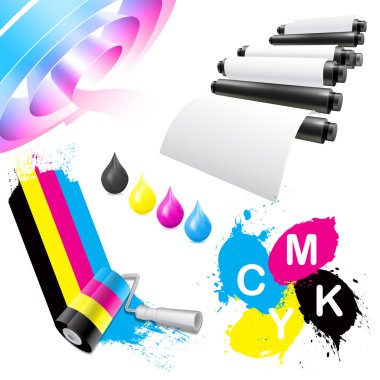 cmyk Icon set boyama