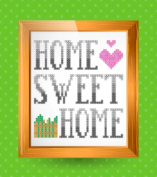 Home sweet home teken — Stockvector