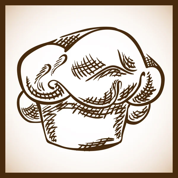 Doodle chapéu chef — Vetor de Stock