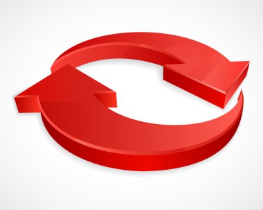 iki dairesel oklar 3d logolar