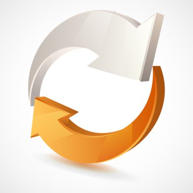 vektör çizim 3d okları, logo tasarım