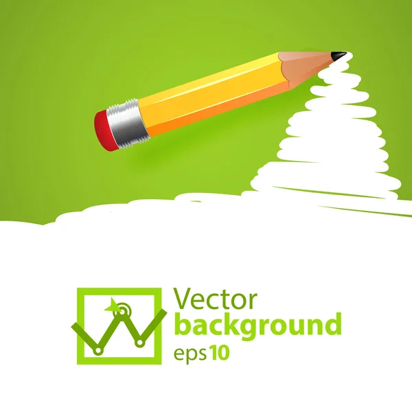 Vektor pensil bakgrund med dras spot — Stock vektor
