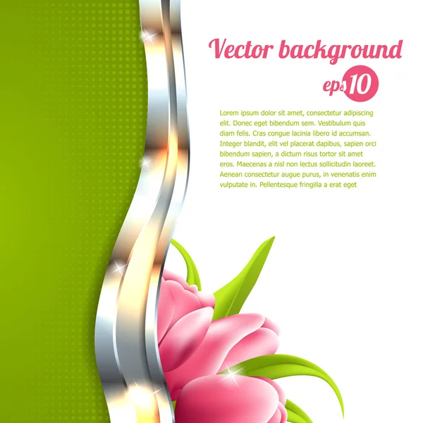 Absztrakt tulip hullám háttér — Stock Vector