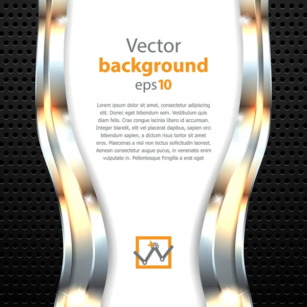 Elegante 3d metalen achtergrond, vector. — Stockvector