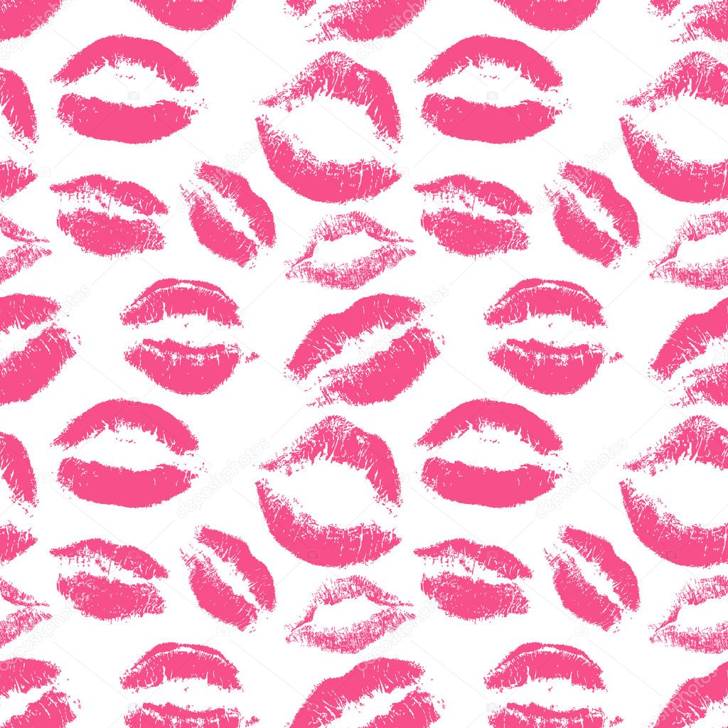 Lips prints seamless background.