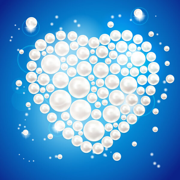 Жемчужное сердце. Векторная иллюстрация
.