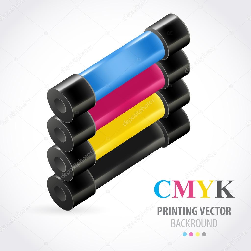 Cmyk print colored roll