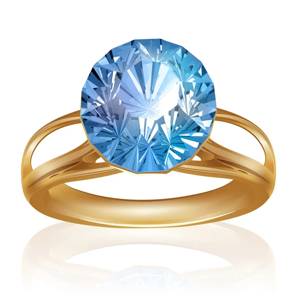 ダイヤモンドの光沢のある明るいリング。ベクトル — ストックベクタ