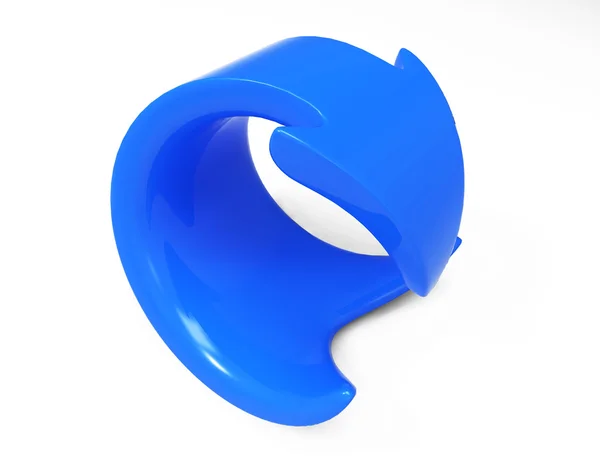 Freccia 3D blu — Foto Stock