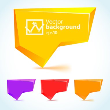 renkli 3d konuşma balonu