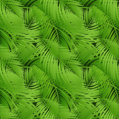 palmiye yaprakları. Dikişsiz vektör arka plan.