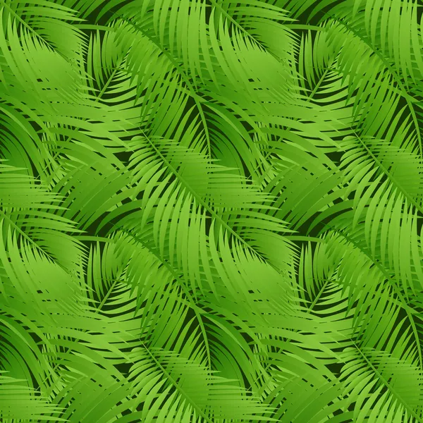 Palmblätter. nahtloser Vektorhintergrund. — Stockvektor