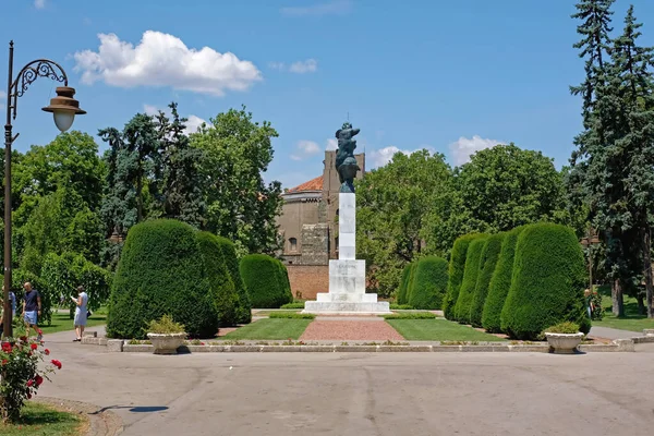 Belgrado Sérvia Julho 2021 Monumento Gratidão França Marco Parque Kalemegdan — Fotografia de Stock
