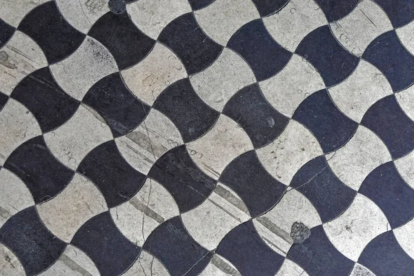 Black White Floor Tiles Geometric Shape — Stock Photo, Image