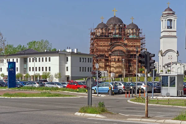 Belgrad Sırbistan Nisan 2018 Yeni Belgrad Aziz Simeon Sırp Ortodoks — Stok fotoğraf
