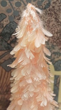 Yumuşak beyaz kuş tüyleri moda dekorasyonu