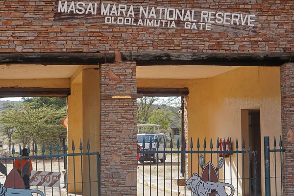 Narok Kenya July 2017 Masai Mara National Reserve Gate Narok — Φωτογραφία Αρχείου